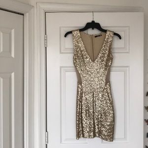 ASOS Gold Sequin Mini Dress